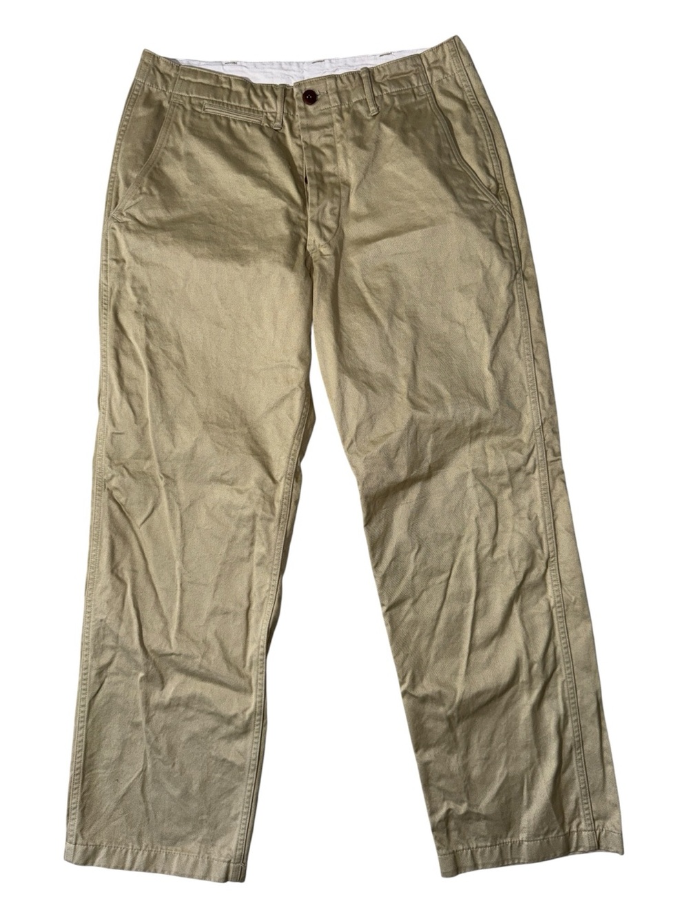 Duck Digger Warehouse Co. 32x29 relaxed khaki button fly cotton trouser pants